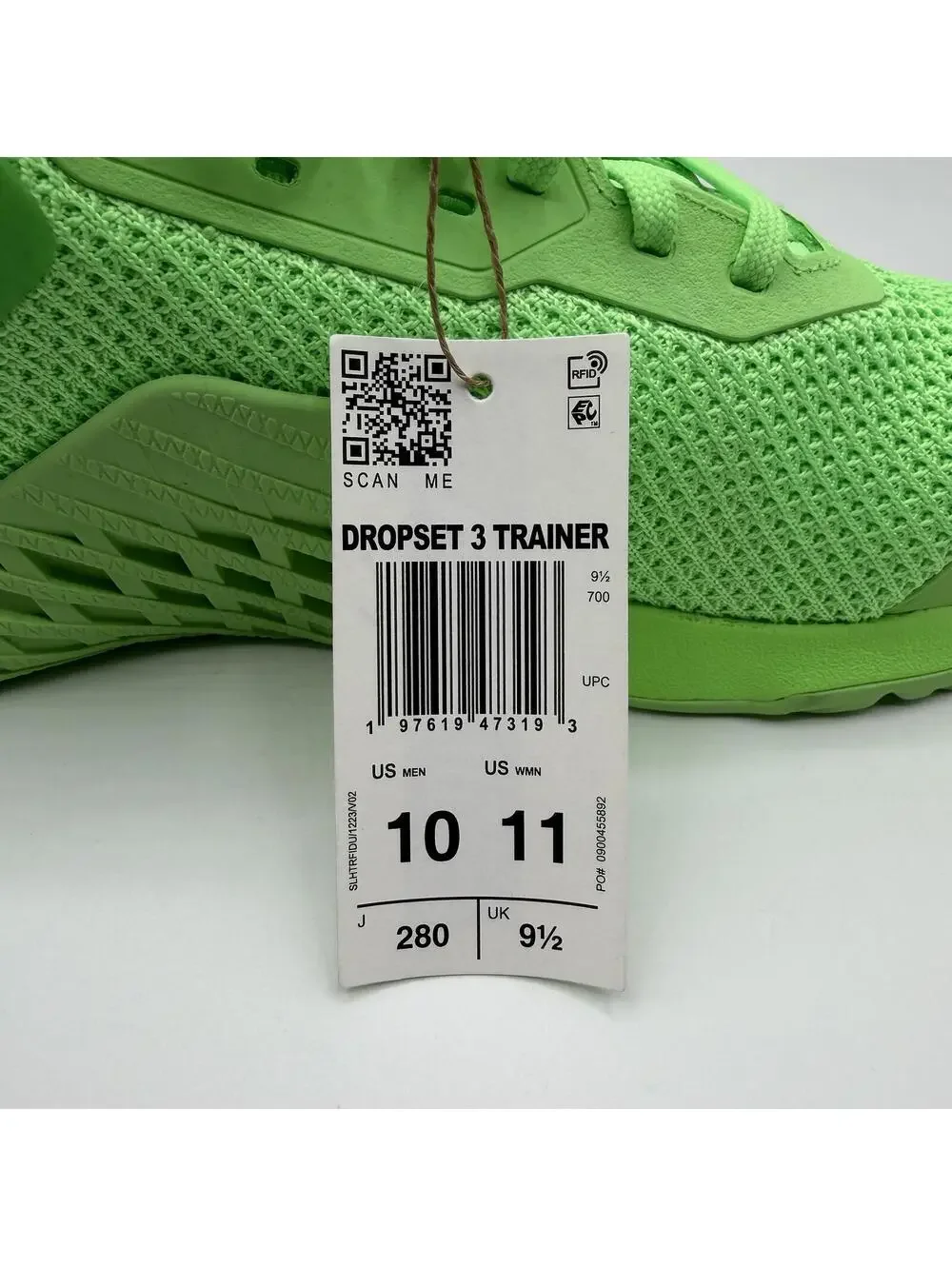 Adidas Dropset 3 Trainer Bright Green Lime Men Size 10 Training Shoes JR1666